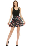 Floral pleated mini skirt