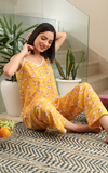 Yellow Unicorn Pyjama Set, sleepwear for women, dress for sleeping, honeymoon sleepwear
