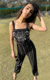 Cutout Embroidery Jumpsuit