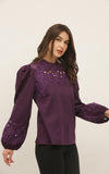 Purple Victorian blouse, women's clothing online, western dress for ladies, new arrival clothes, new trending dress for women