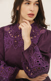Purple Victorian blouse, western dress for ladies, women's clothing online, ladies fashion dresslatest dress for women